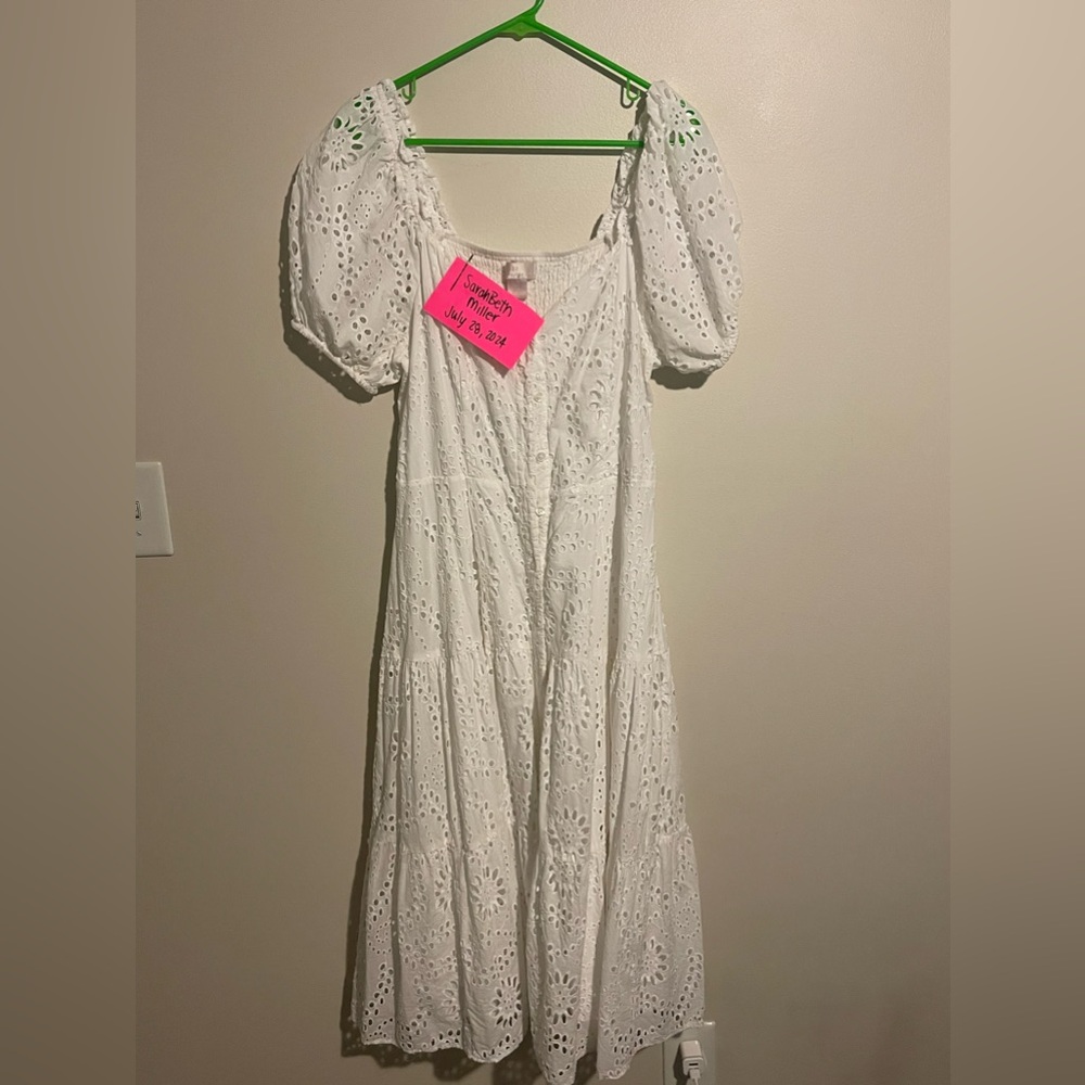 Rachel Parcell OG white eyelet dress